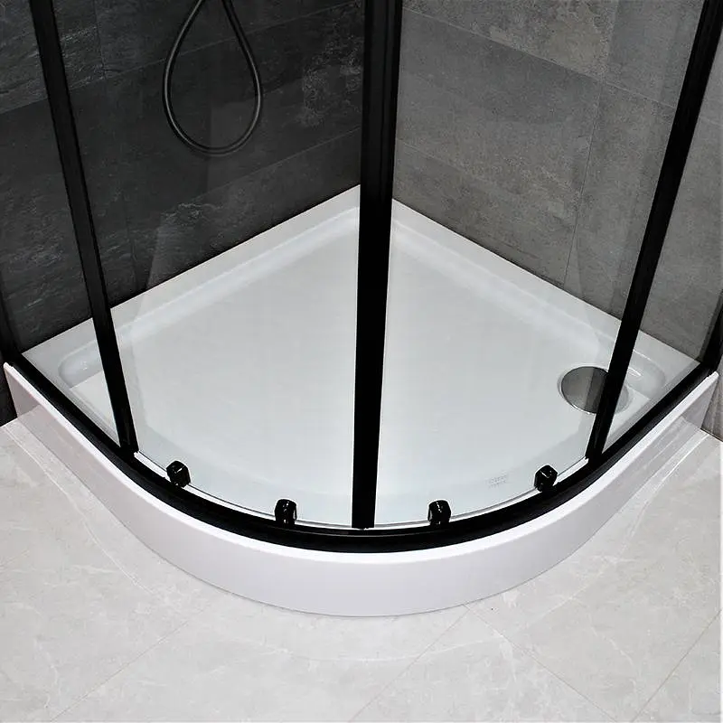 Душова кабіна Dusel EF-182B Black Matt 90x90, Чорний матовий, Універсальна, прозрачний, Чорний матовий, 90x90 - фото 10