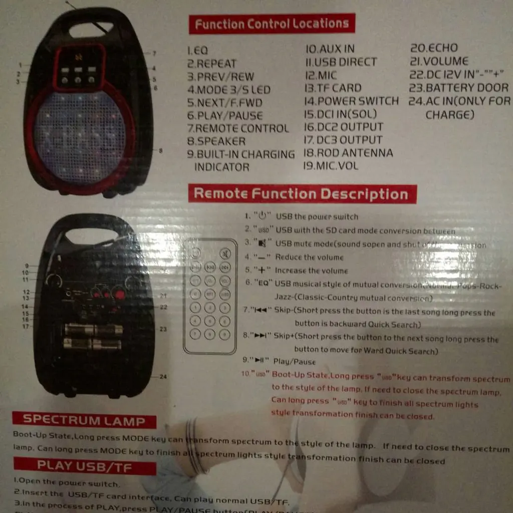 Колонка акумуляторна Bluetooth MP3 FM Караоке GOLON RX-810 70 Вт - фото 7