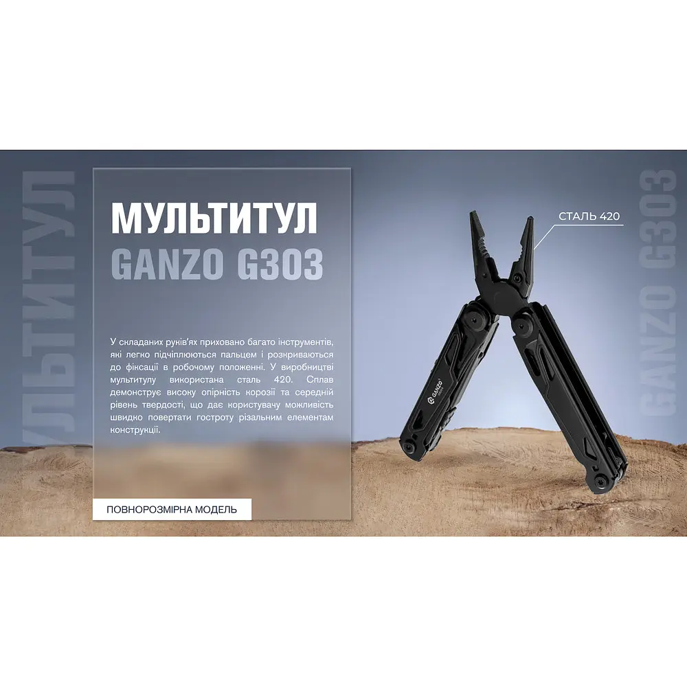 Мультитул Multi Tool Ganzo G303-B - фото 5