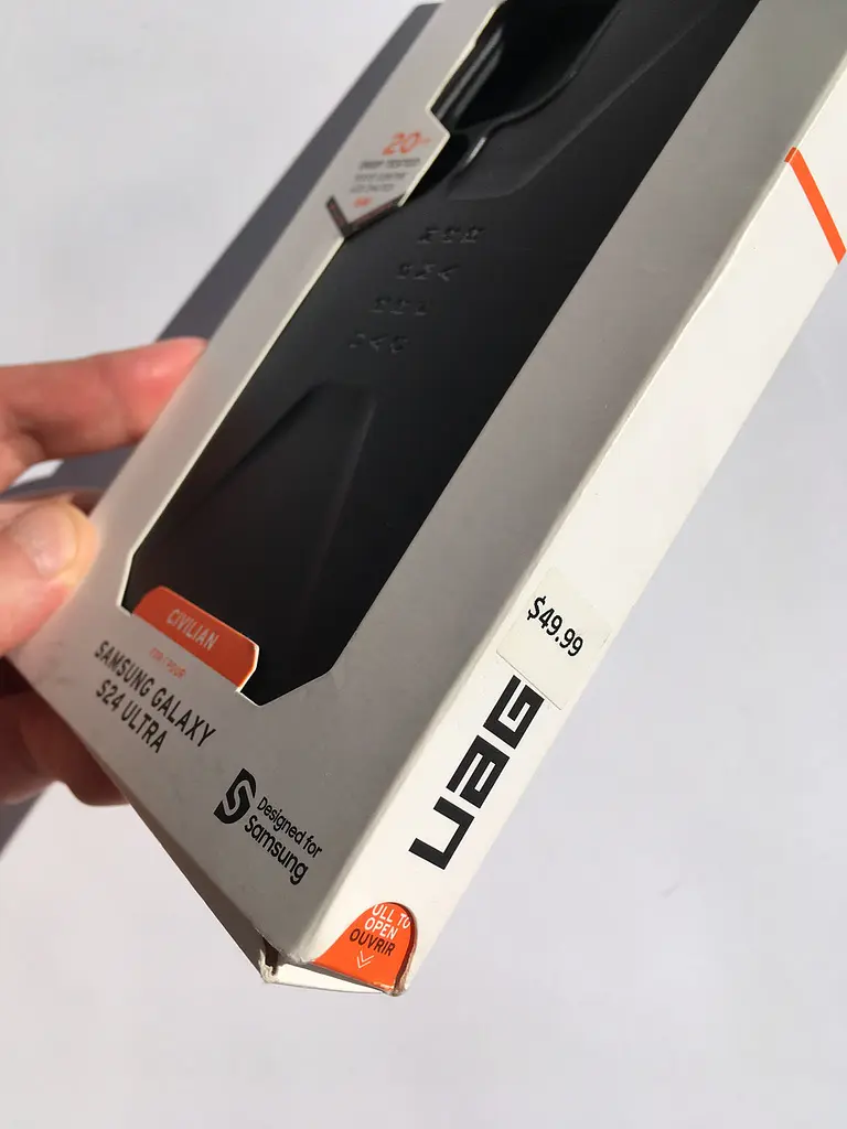 Оригінальний протиударний чохол UAG Civilian для Samsung Galaxy S24 Ultra (S928) Black 214439114040 - фото 3