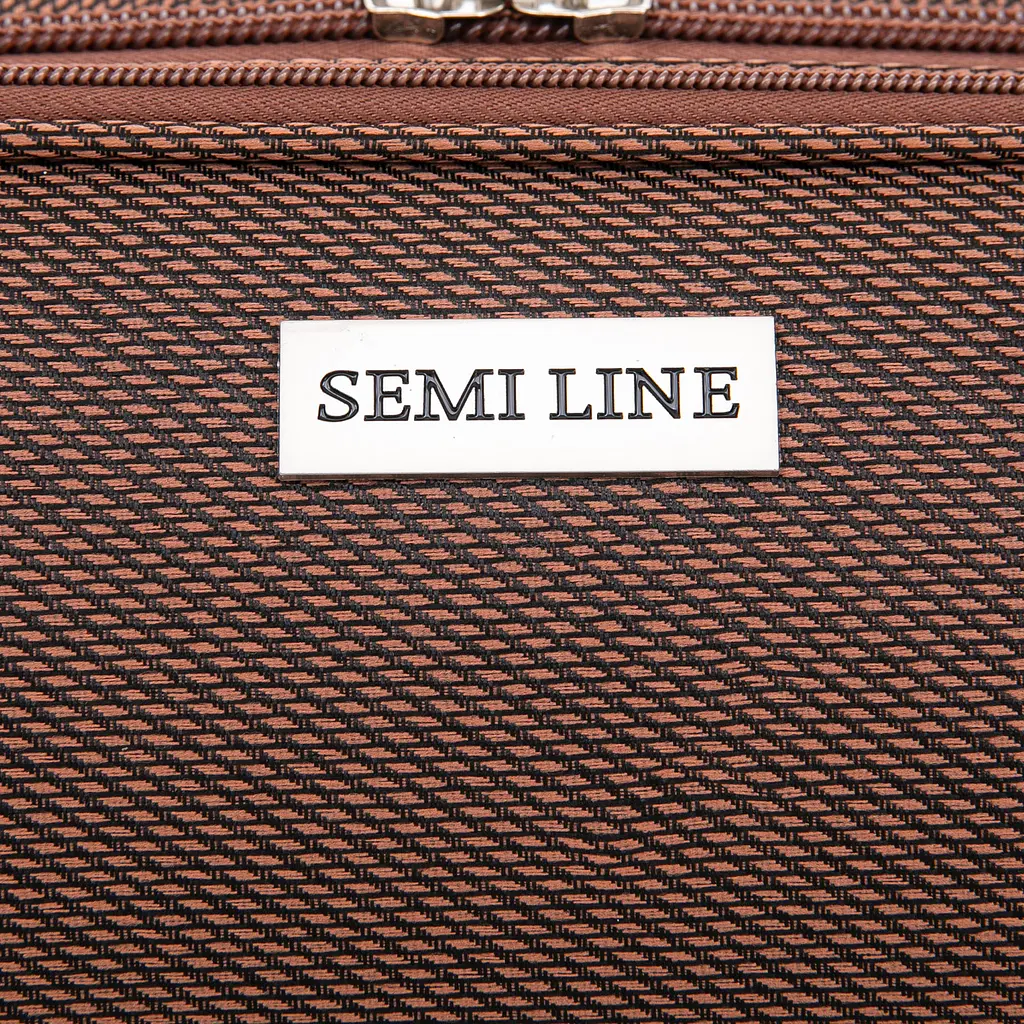 Валіза Semi Line 20 дюймів (S) дюймів (S) 47+5 л коричневий T5960-1 58x37x25.5 см ручна поклажа розширювач - фото 8