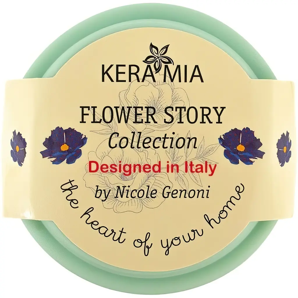 Чашка Keramia Flower story із силіконовою кришкою 440 мл бірюзова (21-279-124) - фото 5