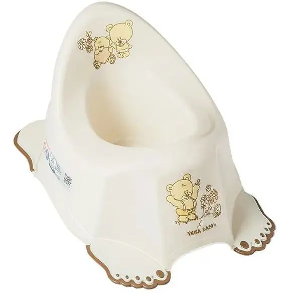Горщик дитячий Tega Baby з музикою антиковзкий Teddy Bear beige