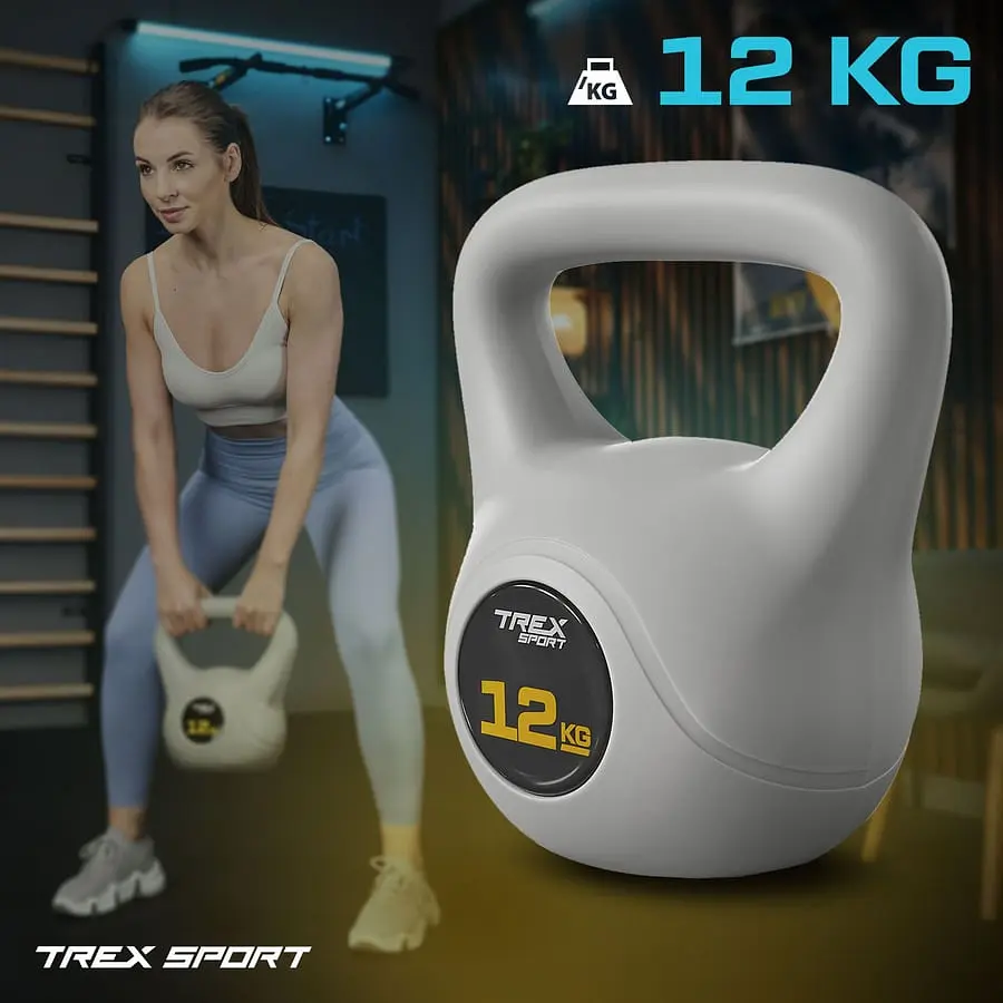 Гиря вінілова 12кг Trex Sport TX-012CKB сірий - фото 11