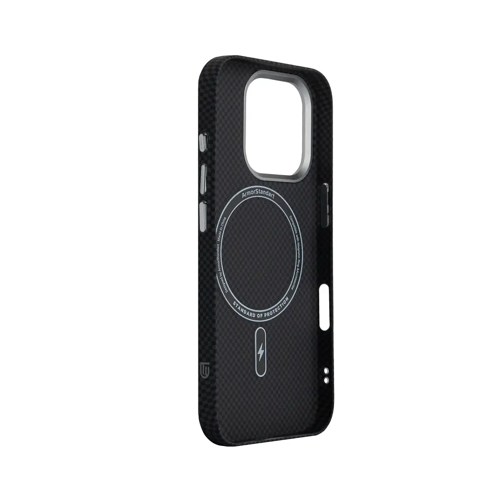 Чехол ArmorStandart LikeCarbon2 MagCase для Apple iPhone 16 Pro Kevlar Black - фото 4