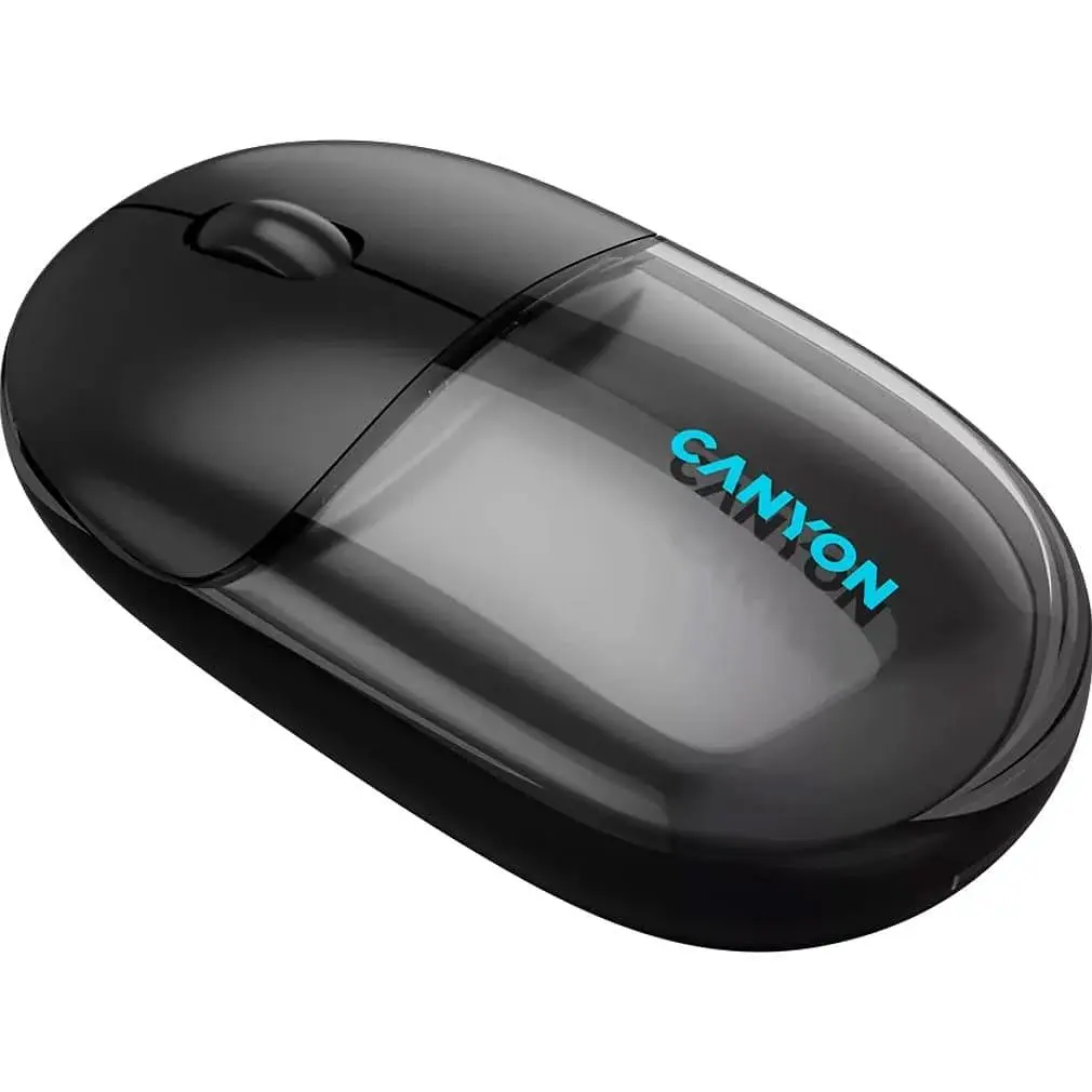 Миша Canyon OnClick 24 BT/ Wireless Transparent/Black (CNS-CMSW24B) - фото 4