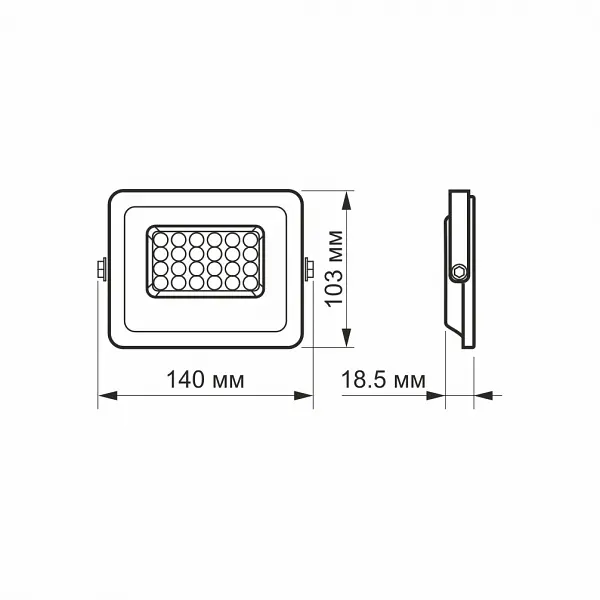 LED прожектор VIDEX F2e 20W 5000K - фото 6