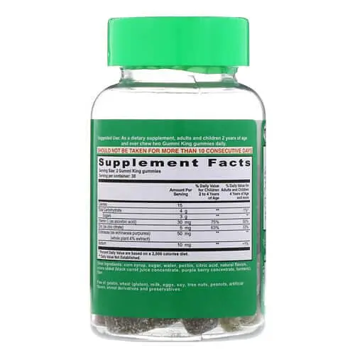Дитячі комплекси для імунітету GummiKing Echinacea Plus Vitamin C and Zinc 60 Gummies Gummi King vit0006070 - фото 2
