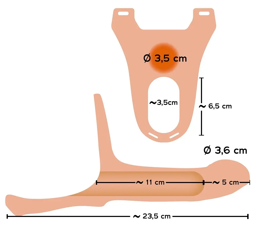 Страпон You2Toys Silicone Strap-on +5 cm medium, 16 см (тілесний) - фото 6
