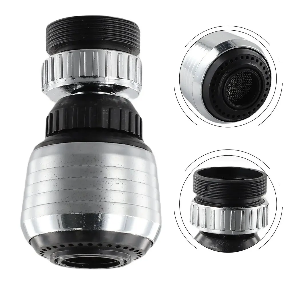 Насадка на кран, поворотний аератор для кухні ванної Semi Rotary Aerator, Хром два режими - фото 3