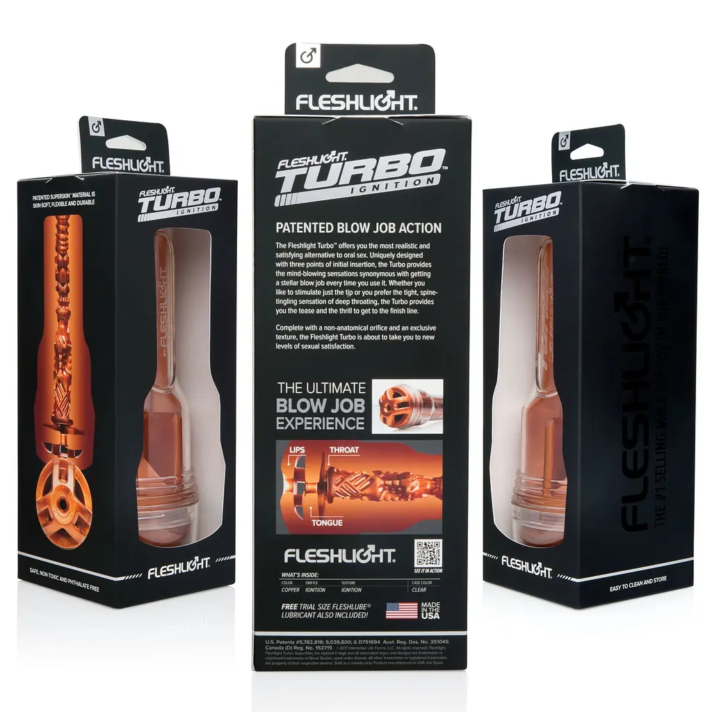 Мастурбатор Fleshlight Turbo Ignition Copper (імітатор мінету) - фото 3