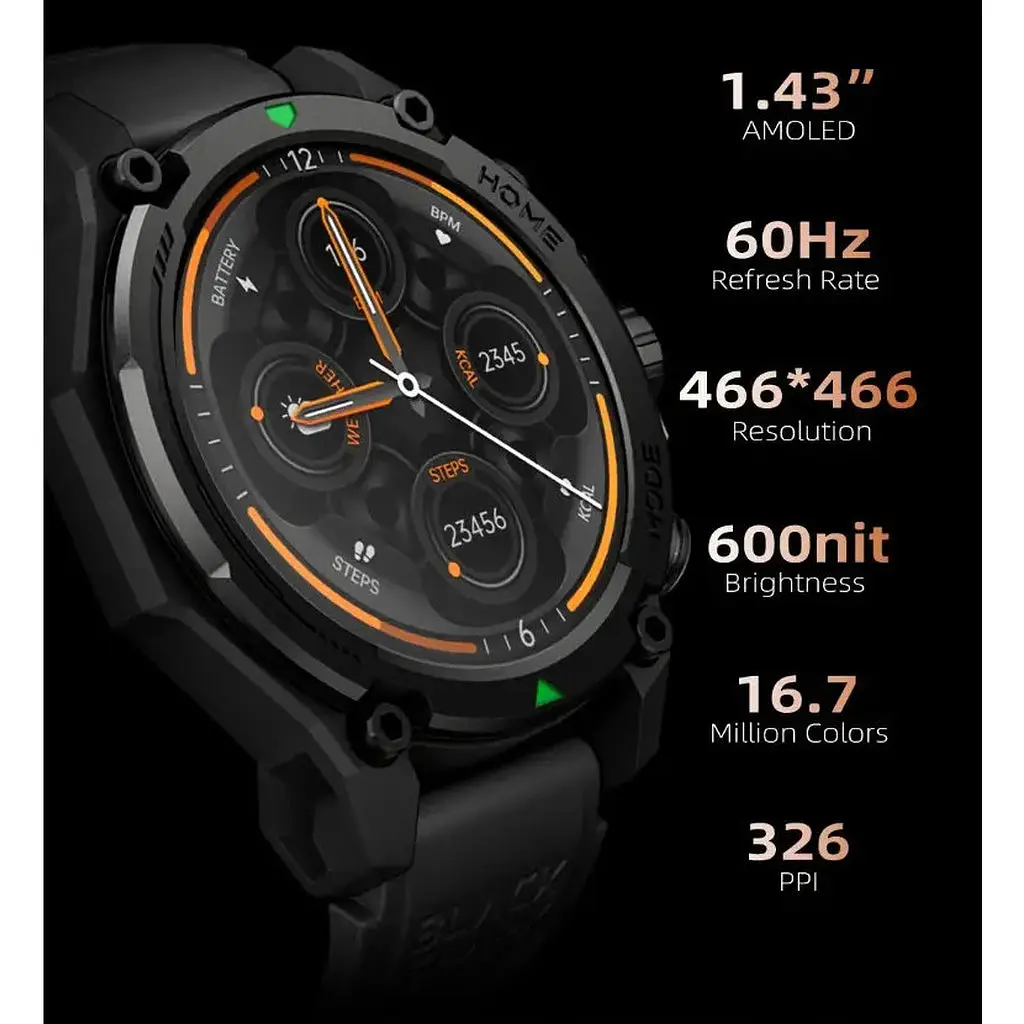 Часы умные Black Shark GS3-Black BS-GS3 черные - фото 9