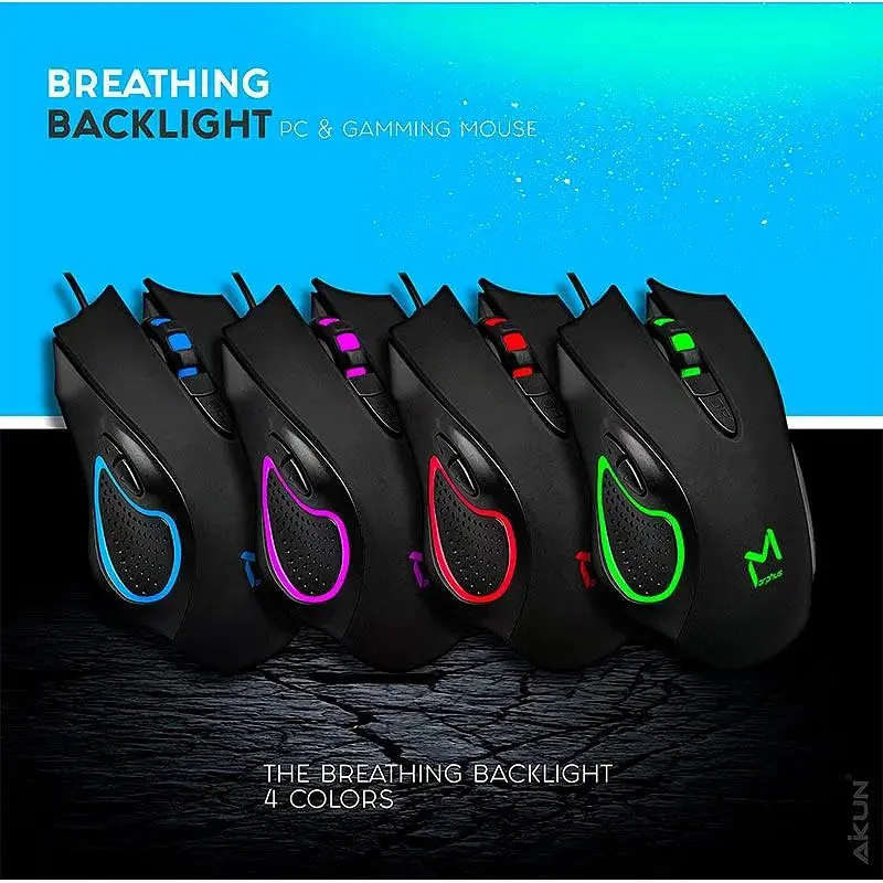 Миша Aikun Apparition Optical Gaming Mouse Backlight GX53 1000-3200DPI - фото 8