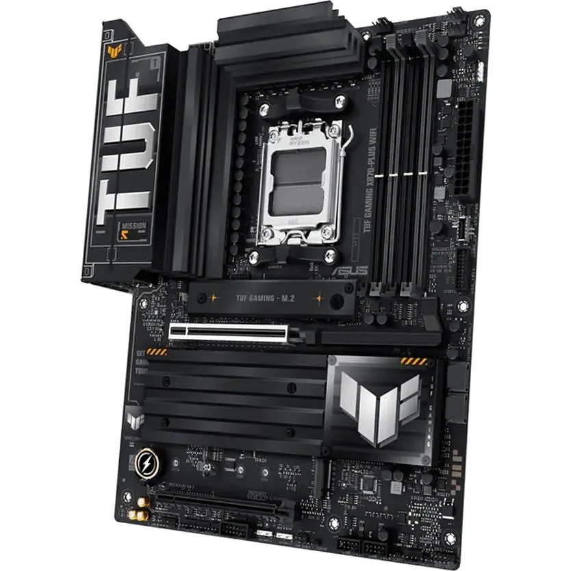 Материнська плата Asus AM5 TUF Gaming X870-PLUS WIFI, X870, 4xDDR5, Int. Realtek 2.5Gb, HDMI/2xType-C, ATX - фото 4