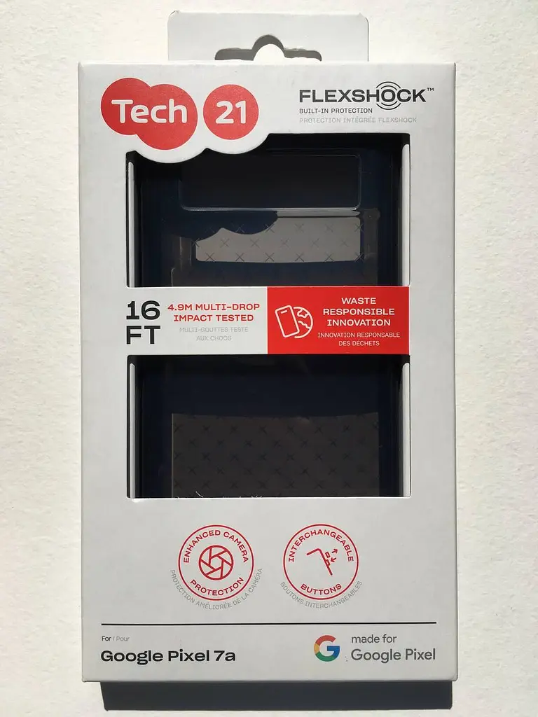 Оригінальний протиударний силіконовий чохол для Google Pixel 7a Tech21 Evo Check Black T21-10142 - фото 2