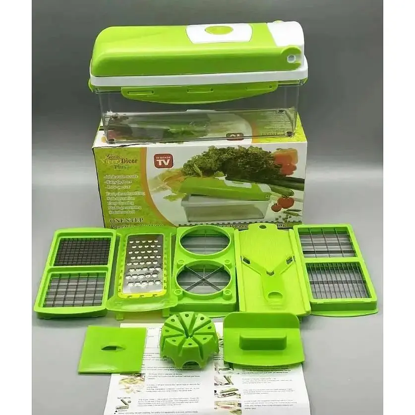 Мультислайсер Nicer Dicer Plus 8828 овочерізка механічна з насадкою для дрібних кубиків - фото 3