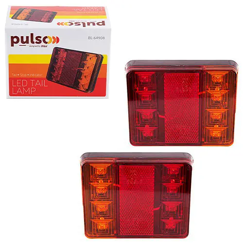 LED Задній ліхтар квадратний 58LED 12V/ 120 х 95 х 23 мм 2 шт. (BL-64908) - фото 5