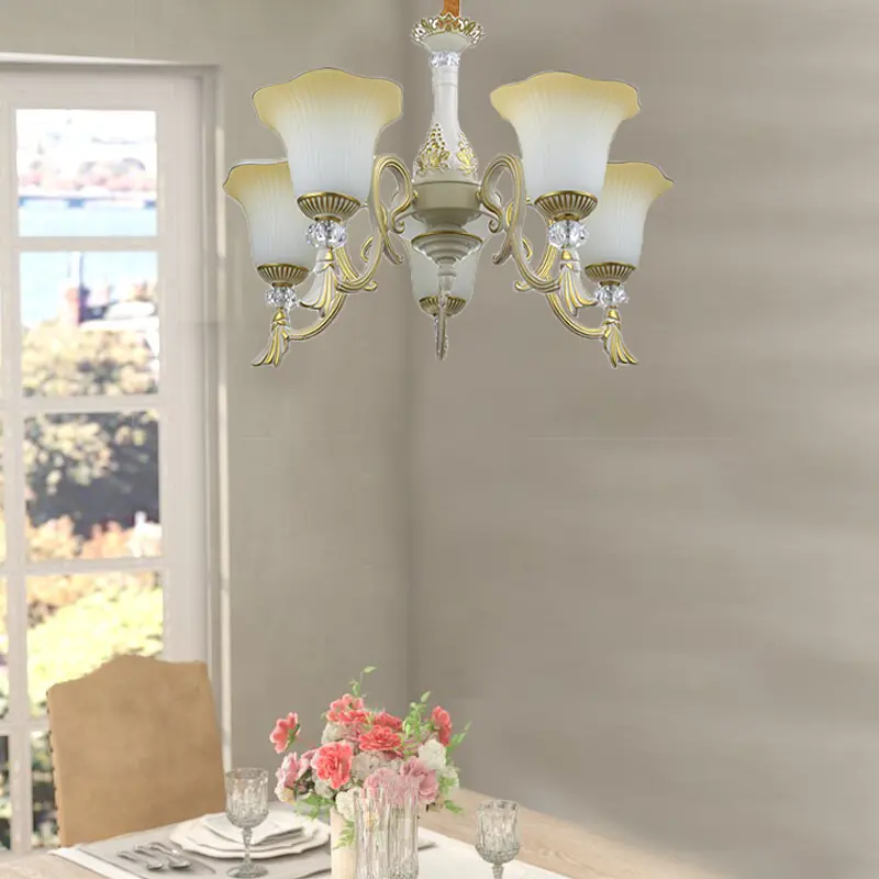 Люстра подвесная Brille прованс E27 60W WH (BKL-685S/5) - фото 5