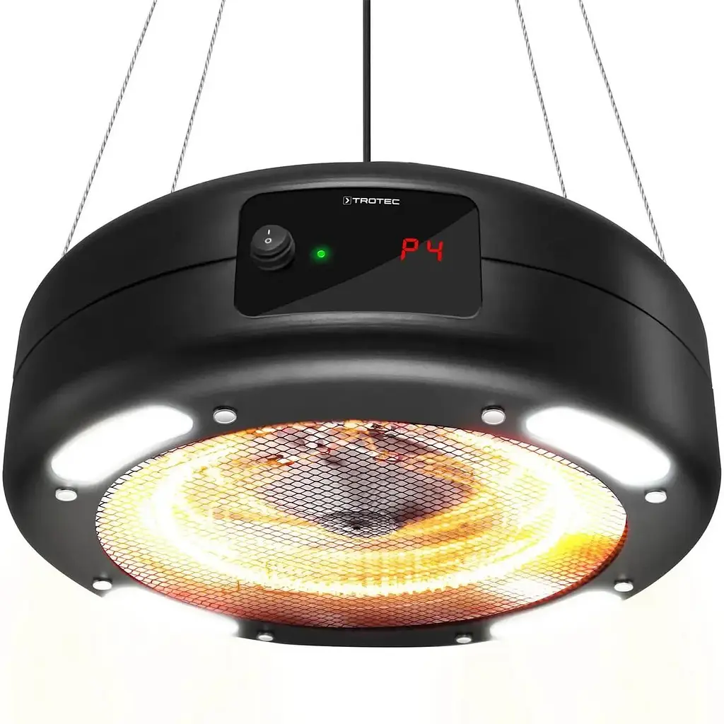 Обігрівач Trotec IR 1550 SC 1500W + LED стельовий інфрачервоний Black - фото 2