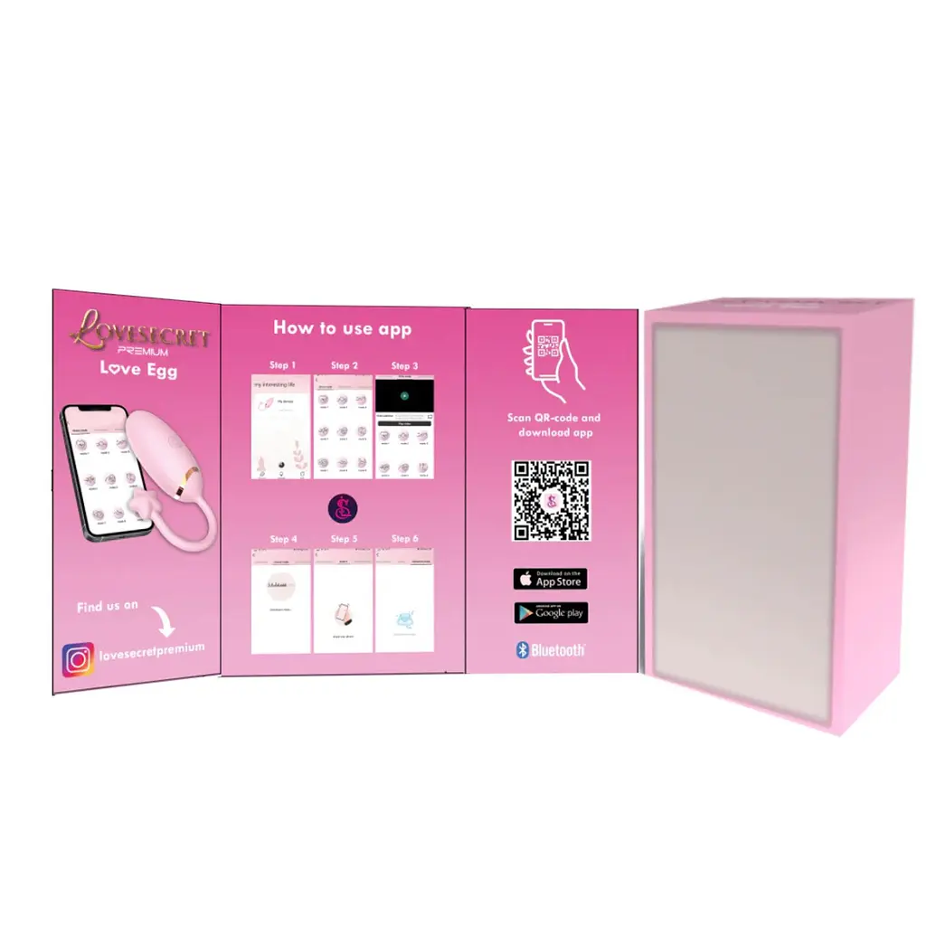 Виброяйцо Lovesecret Premium Love Egg App Function 10.7 см (розовый) - фото 9