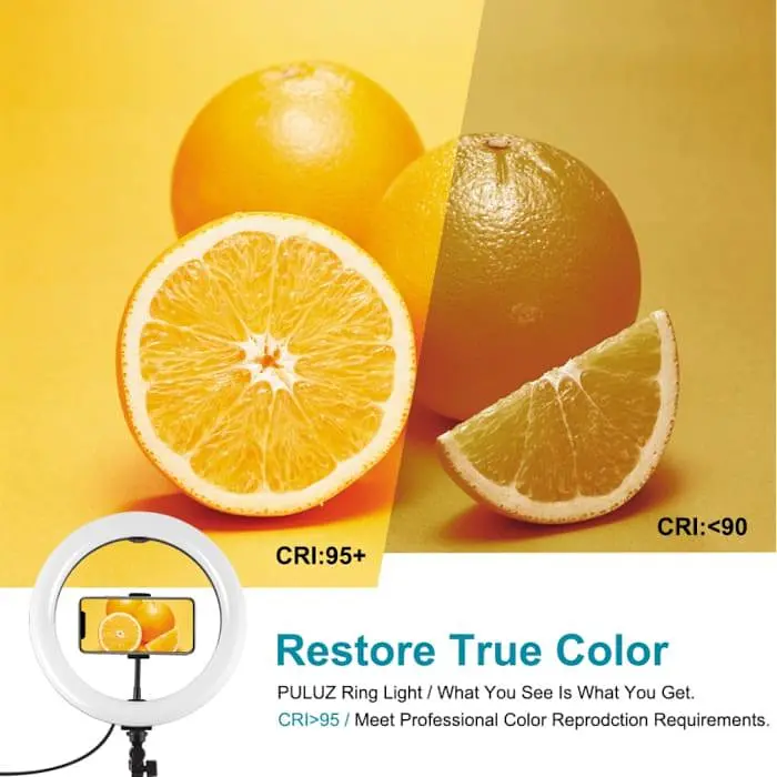 Кильцева USB LED лампа Puluz PKT3090B 10,2" зи струбциною - фото 7