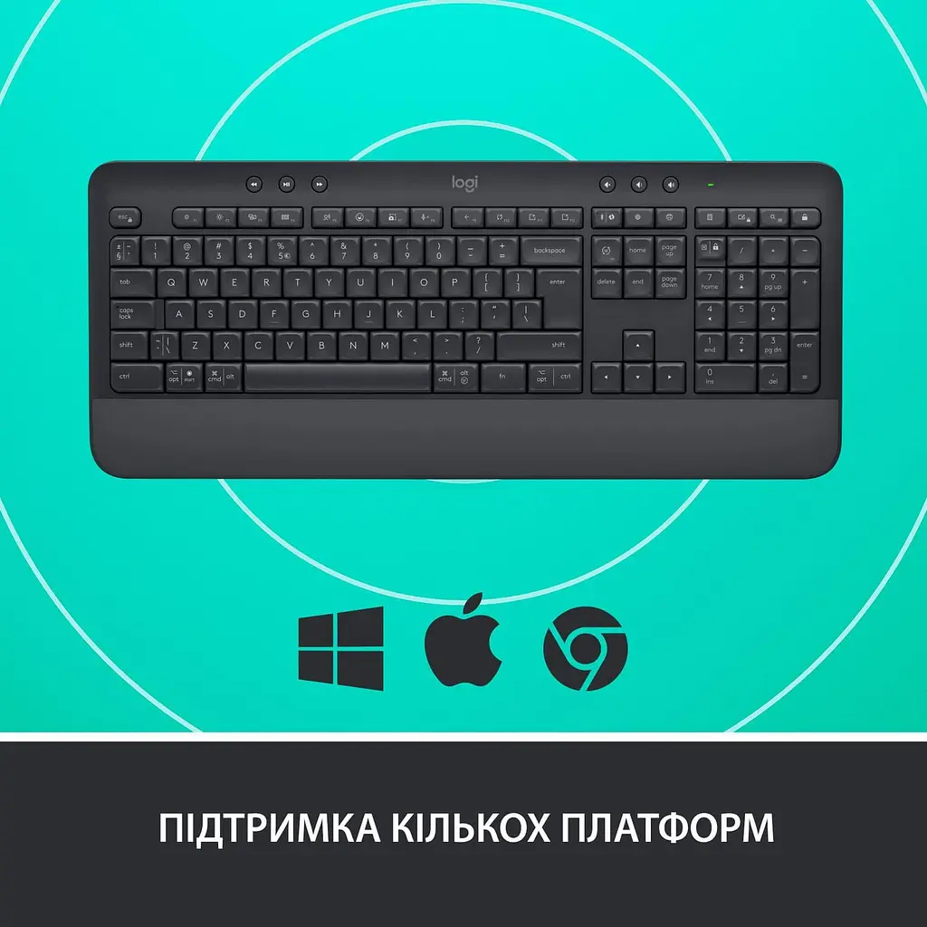 Клавіатура Logitech Signature K650 US Wireless Graphite (920-010945) - фото 6