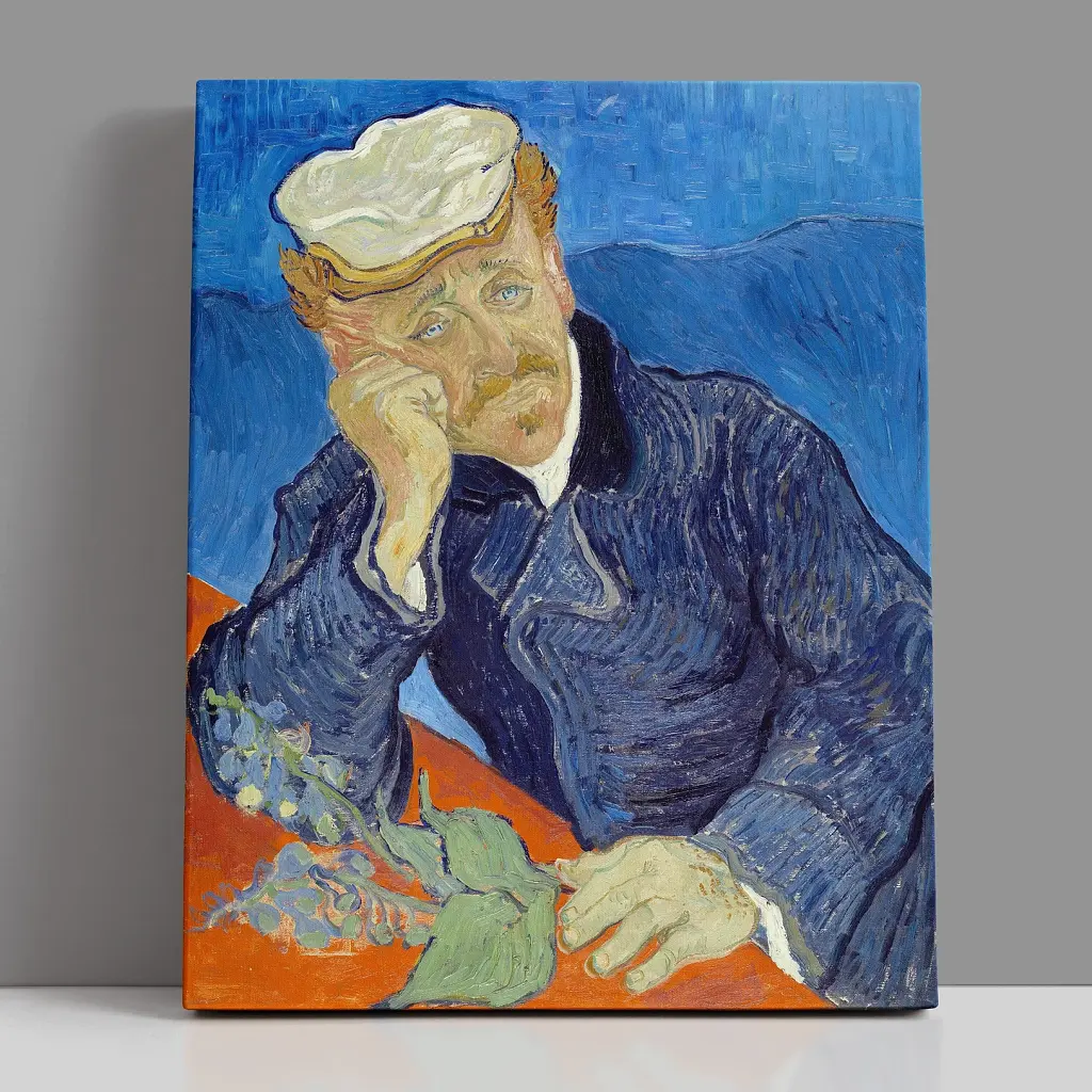 Інтер'єрна картина Портрет доктора Гаше, Вінсент ван Гог, Vincent van Gogh, Dr.Gachet, інтер'єрний декор, 75×60 см (id6661) - фото 9