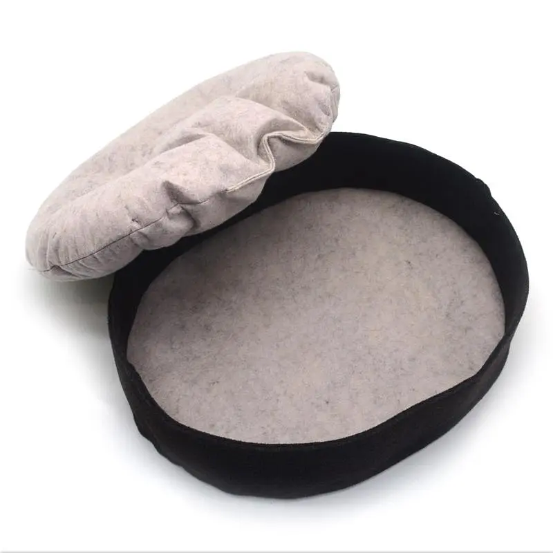 Лежак для котів та собак Zoo-hunt із фетру Емілі коричневий №2 35х45х10 см - фото 2