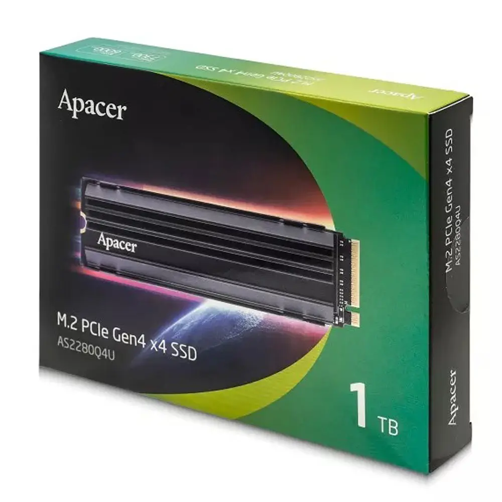 Накопичувач SSD M.2 Apacer AS2280Q4U 1TB 2280 PCIe 4.0x4 NVMe 3D Nand Read/Write: 7300/6000 MB/sec (AP1TBAS2280Q4U-1) - фото 2