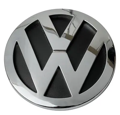 Задня емблема Volkswagen T5 2003-2015 хромована 130 мм (OEM 7H0853630ULM) - фото 3