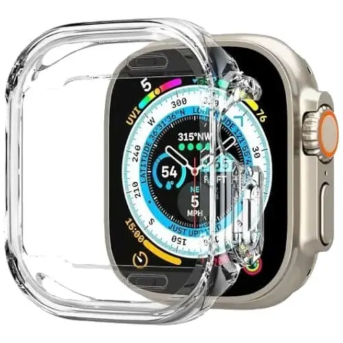 Захисний чохол Spigen Ultra Hybrid Designed Case Crystal Clear with Full Coverage Screen Protector для Apple Watch Ultra/Ultra 2 49 mm (ACS05459) - фото 2