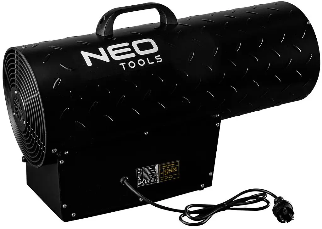Neo Tools Теплова пушка газова, 50кВт, 500м кв, 1000м куб/рік, чорний - фото 2