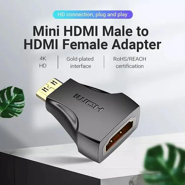 Перехідник Vention Mini HDMI to HDMI Black (AISB0) - фото 8