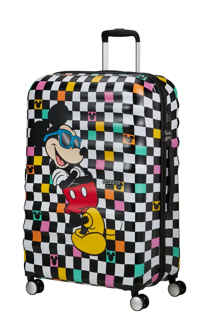 Валіза 77 См American Tourister WAVEBREAKER DISNEY MICKEY CHECK 77х52х29 31C*29021 - фото 4
