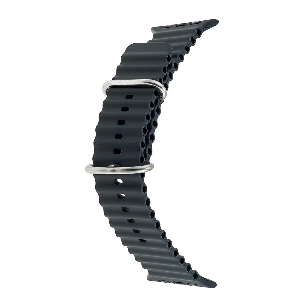 Ремінець Apple Watch Silicone Ocean Band Ultra 42/44/45/46/49 мм Темно-сірий S - фото 2