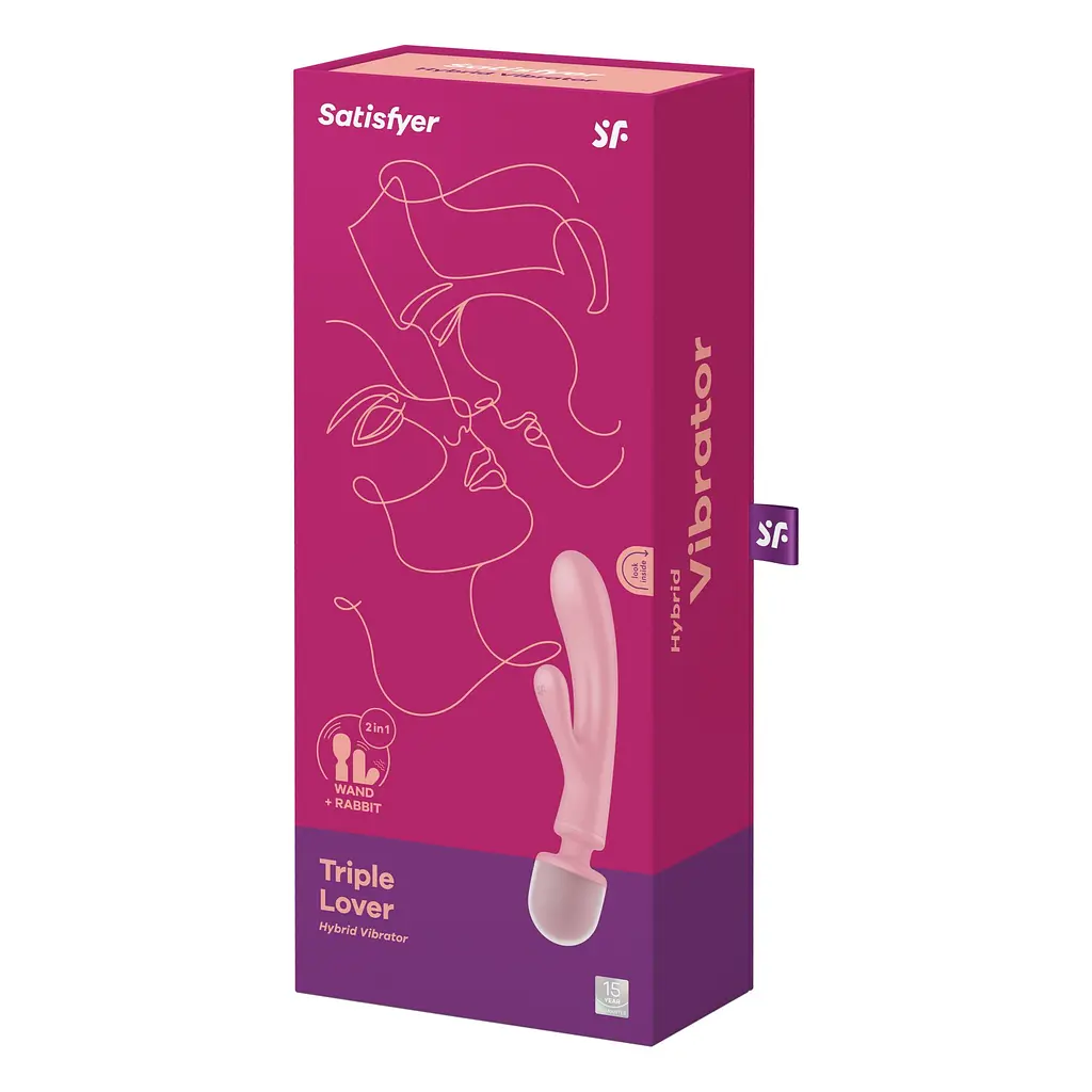 Вібратор-кролик із вібромасажером Satisfyer Triple Lover Pink Satisfyer IG018218; SO8790 97260 - фото 6