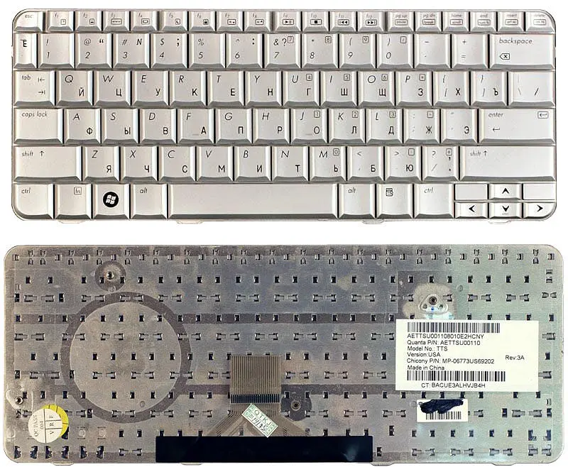 Клавіатура для ноутбука HP Pavilion (TX1000, TX2000, TX2500) Silver - фото 3