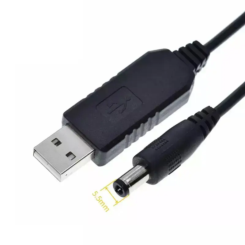 Кабель для роутера VI USB 5V від павербанку на 9v 5,5х2,5 мм - фото 3