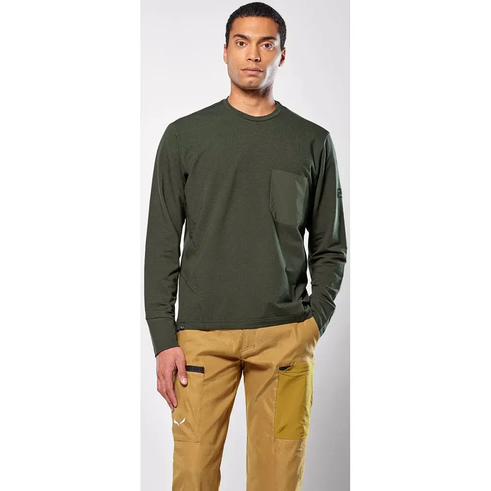 Светр Salewa Fanes Dry Pullover Men 46/S Olive - фото 7