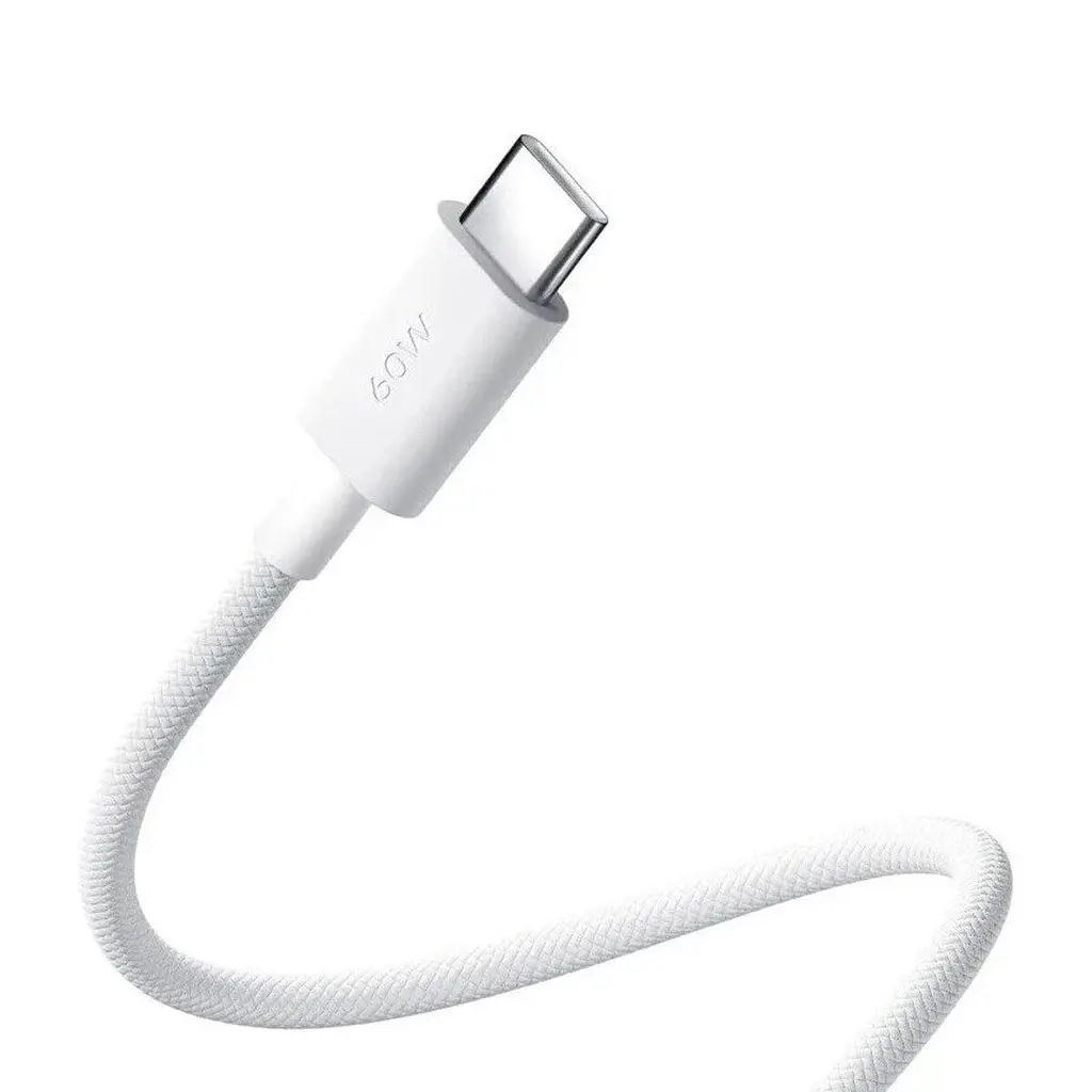 Кабель Xiaomi Braided Cable Type-C to Type-C 3A 1m BHR0878GL White - фото 2