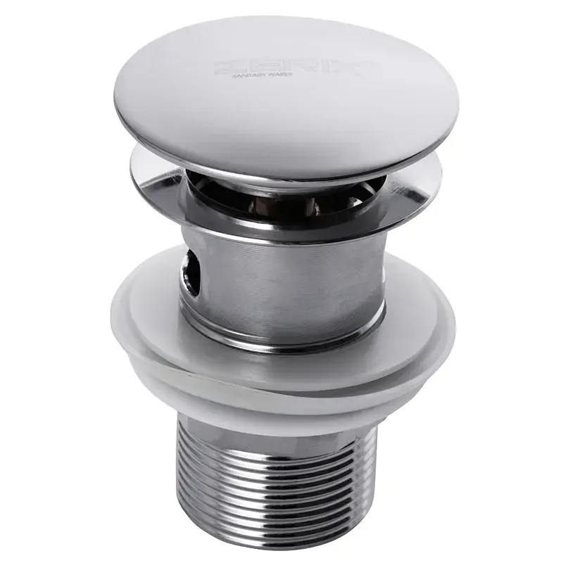 Донний клапан для раковини Zerix LR65-2 з переливом автоматичний Click-Clack 1 1/4″ ZX2638
