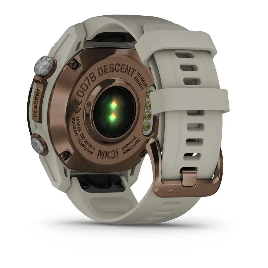 Спортивные часы Garmin Descen Mk3i – 43 mm Bronze PVD Titanium with French Gray Silicone Band (010-02753-13/14) - фото 2