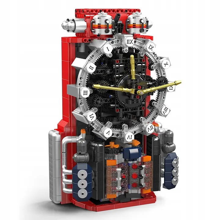 Конструктор механічний годинник Mould King Cyberpunk Mechanical Clock 10187 часи акумуляторні, для дорослих та дітей, 1601 деталей - фото 2