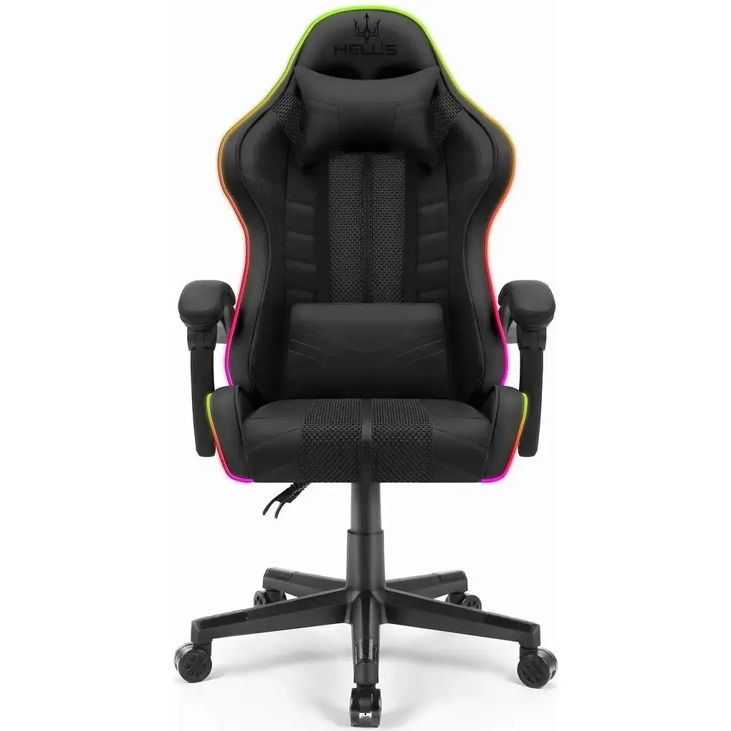 Компьютерное креслоHell's Chair HC-1004 Black Led (ткань) - фото 2