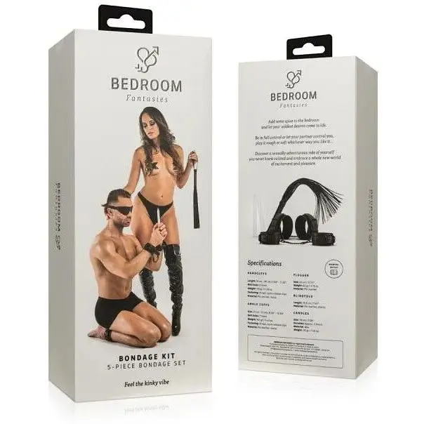 Набор Bedroom Fantasies Bondage Kit Set 5-piece - Black - фото 9