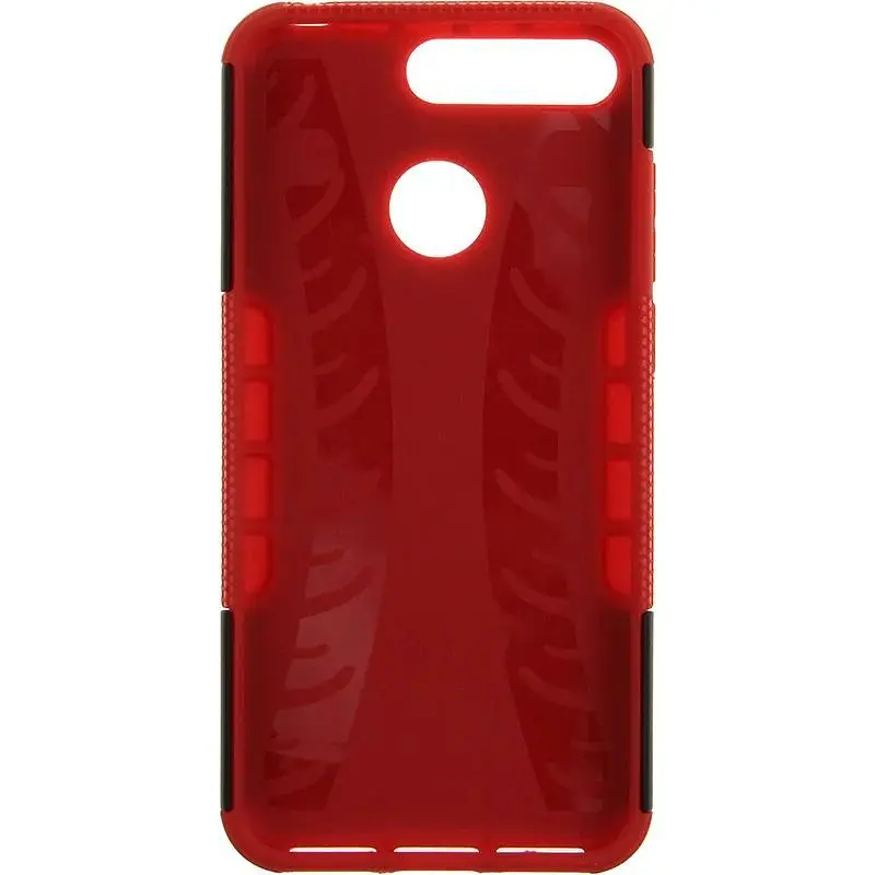 Чехол-накладка Toto Dazzle Kickstand 2 in 1 Case HuAwei Y6 2018 Red - фото 3