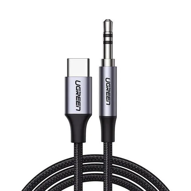 Кабель Ugreen Mini Jack 3.5mm to USB Type C CM450 DAC-чип 1м Black (25108) - фото 2