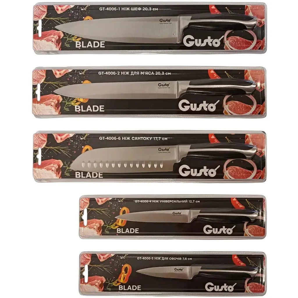 Нож универсальный Gusto Blade 12.7 см GT-4006-4 (149071) - фото 4
