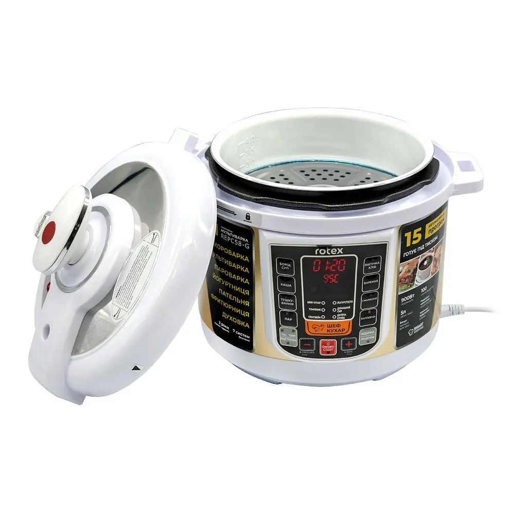 Мультиварка-скороварка Rotex REPC58-G - фото 4