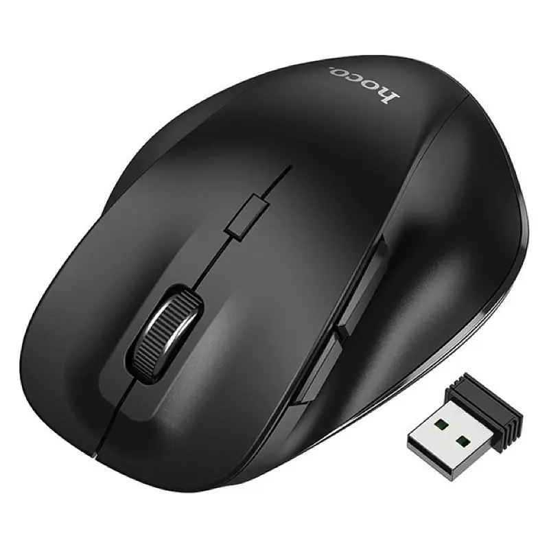 Маніпулятор миша HOCO GM24 Mystic six-button dual-mode business wireless mouse Black - фото 4